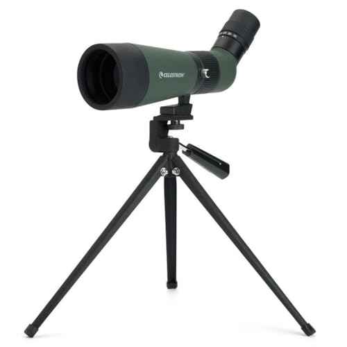 Celestron ? LandScout 60mm Angled Spotting Scope ? Fully Coated Optics ? 12?36x Zoom Eyepiece ? Rubber Armored ? Tabletop Tripod and Smartphone Adapter