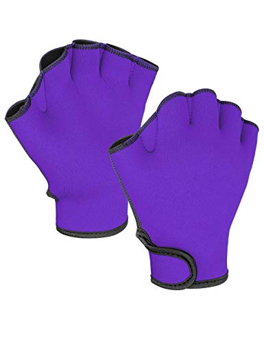 FitsT4 Sports Aqua Gloves Webbed Paddle Swim Gloves Fitness Water Aerobics and Swimming Resistance Training Gloves for Men Women Children