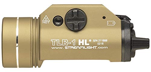 Streamlight 69266 TLR-1 HL 1000-Lumen Mounted Weapon Light with Rail Locating Keys, Flat Dark Earth