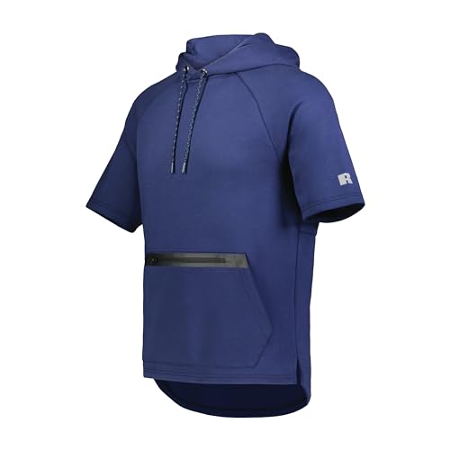 Russell Athletic Legend Tech Fleece Hoodie - Warm, Breathable Cage Jacket with Pocket - Outdoor & Everyday Comfort!
