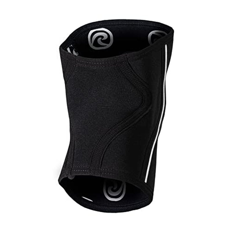 Rehband Open Patella Knee Brace 5mm Neoprene, Supportive Knee Sleeve with Patella Support, Knee Protection for Strength Training, Jogging & Fitness, Colour:Black - 1 Pair, Size:X-Small