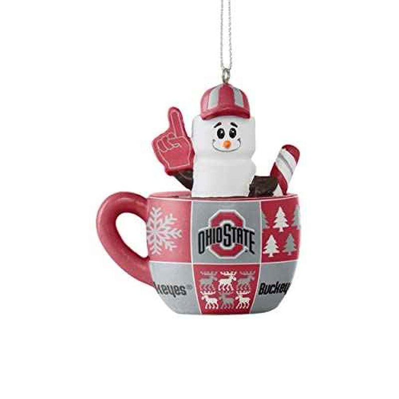 FOCO NCAA Unisex-Adult NCAA Team Logo Holiday Tree Smores Mug Ornament