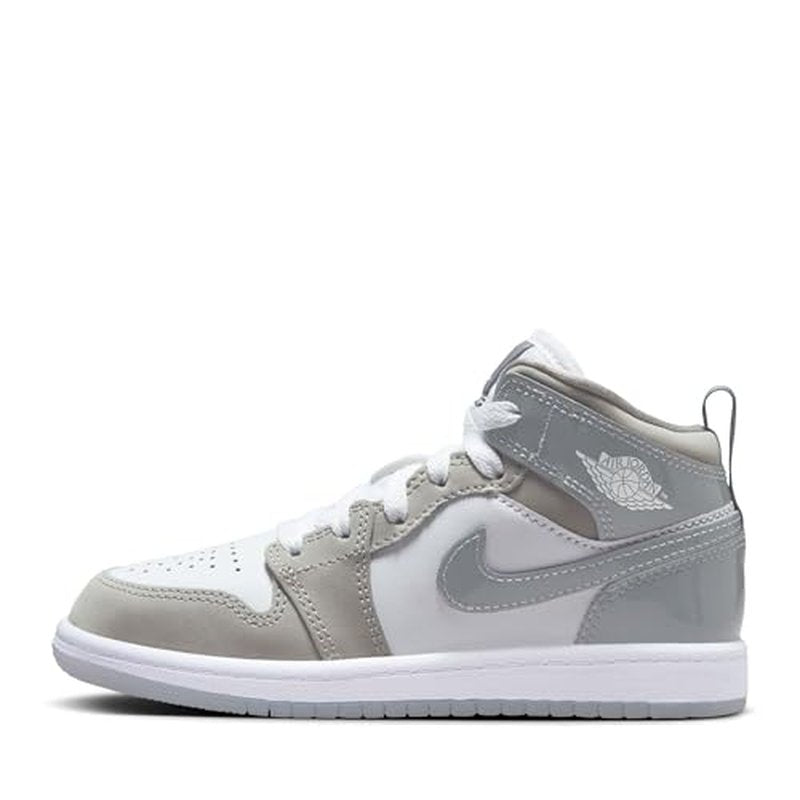 Jordan Little Kid's 1 Mid SE 'White/Cool Grey-Medium Grey' (HF3194 100) - 2y