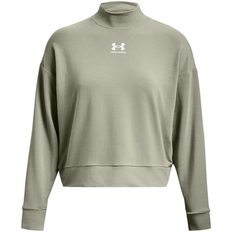 Under Armour womens Rival Terry Mock Neck Crew