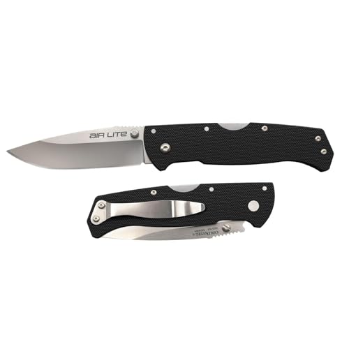 Cold Steel AIR LITE Drop Point / 8" Overall / 3.5" Blade / 3MM Thick / AUS10A / Blister Packed,Black