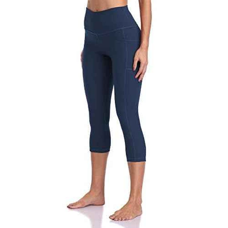 Colorfulkoala Women's High Waisted Yoga Capris 21" Inseam Leggings with Pockets