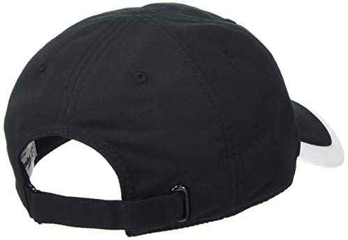Lacoste Men's Contrast Edge Microfiber Cap, One Size, Black / White