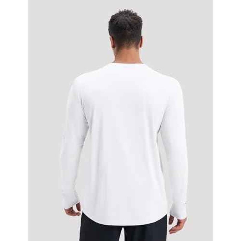 baleaf Men's Mountain Bike Shirts Long Sleeve Loose-fit Cycling Jersey Zipper Pocket UPF 50+ Workout Hiking Athletic Running