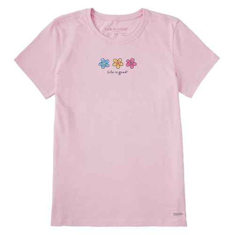 Life is Good Women's Crusher Tee Three Daisies