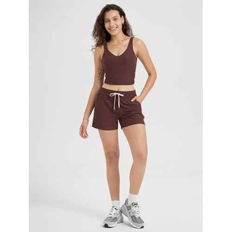 ODODOS Women's Relaxed-Fit Shorts Ultra Soft Stratum Tech Mid Rise Shorts with Pocket 3.5" Inseam-Moisture Wicking UPF 50+