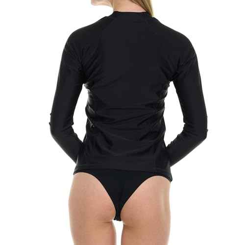 Hurley Rash Guard for Women Full Zip, Zip Up Long Sleeve Swim Shirts for Women, Surfing Top UPF 50+ SPF Sun & UV Protection