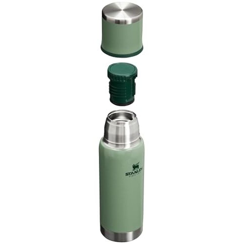 Stanley Adventure to Go Insulated Travel Tumbler - 17 OZ - Leak-Resistant Stainless Steel Insulated Bottle with Insulated Cup Lid and Splash-Free Stopper, Hammertone Green, 10-10816-001