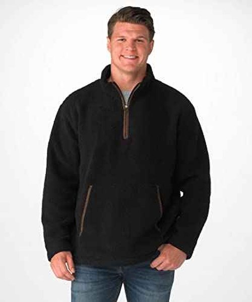 boxercraft Men's USC Trojans Everest Fleece Pullover, Black, XL
