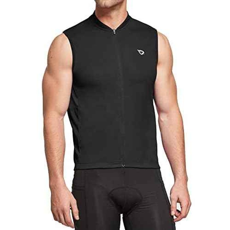 baleaf Men's Sleeveless Cycling Jersey Road Bike Shirt Bicycle Biking Tank Tops Full Zip Pockets SPF UPF50+