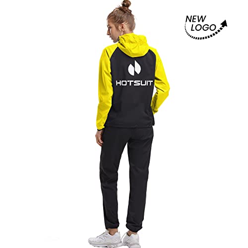 HOTSUIT Sauna Suit Women Exercise Boxing Gym Sweat Suits Workout Jacket, Yellow, M