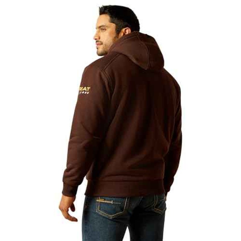ARIAT Men's Rebar All-Weather Sherpa-Lined Full Zip Hoodie