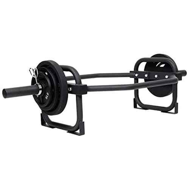 Fitvids Olympic 2-Inch Hex Weight Lifting Trap Bar for Strength Training, 500-Pound Capacity, Safety Clips, Home Gym for Shoulder Presses, Shrugs, Back Rows, Weightlifting