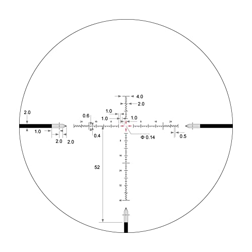 Arken Optics EPL4 6-24X50 FFP MOA VHR Illuminated Reticle with Zero Stop 30mm Tube Lightweight Rifle Scopes for Hunting