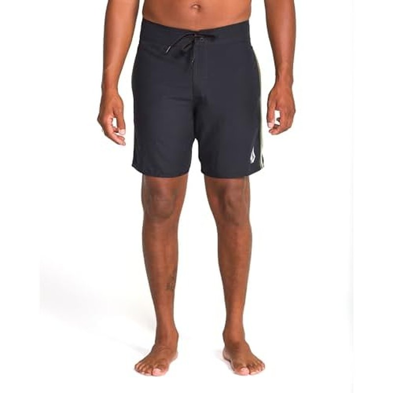 Volcom Mens 18" Boardshorts ? Stretch Swim Trunks with Drawstring Waist and Back Flap Pocket