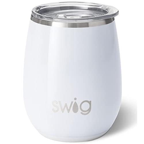 SWIG Stemless Cup, Stainless Steel, White, One Size