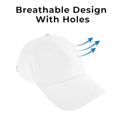 Baseball Cap for Men & Women - Unstructured Adjustable Classic Low Profile Plain Cap - 100% Cotton Dad Hat Trucker
