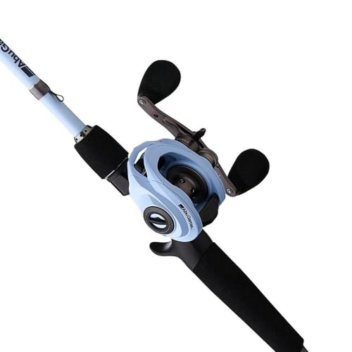 Abu Garcia Zata LTD Baitcast Low Profile Reel and 7' Fishing Rod Combo, Magnetic Braking System, 24-Ton Graphite Construction, Graphite Body & Sideplates, Left Handle Position