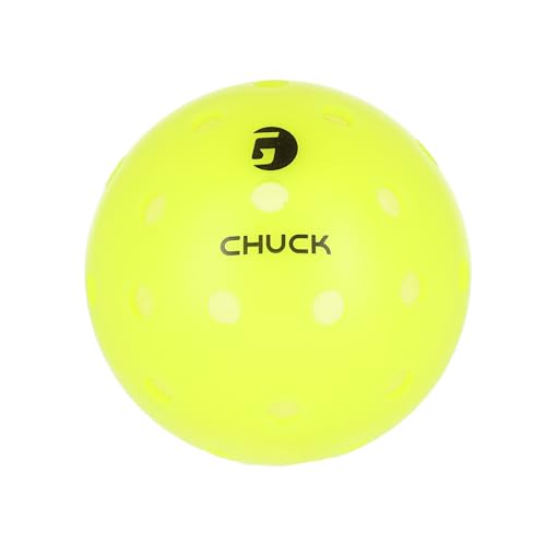 GAMMA Chuck Outdoor Pickleballs, Symmetrical 38-Hole Design, USAPA Approved for Tournament Play, Durable, All-Weather Endurance, Consistent Flight, Enhanced Speed, Competitive & Practice