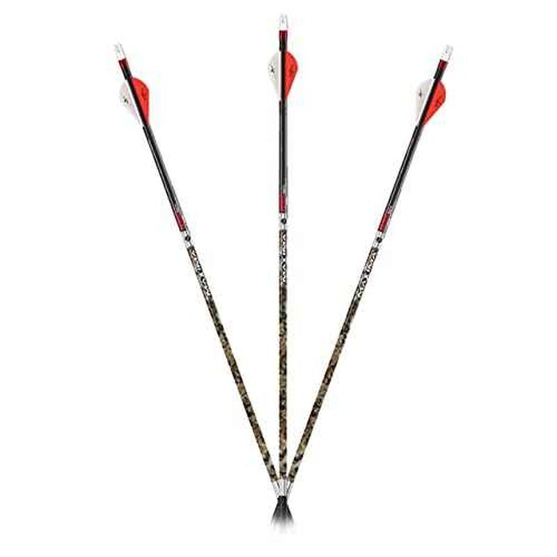 Carbon Express Maxima RED Contour SD in Mossy Oak, 6-Pack of Fletched Arrows, Available in 350 & 400 Spine