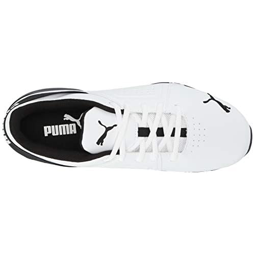PUMA Men's Viz Runner, Puma White-Puma Black, 12