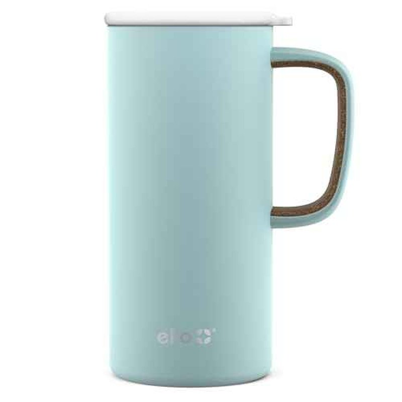 Ello Campy 18oz Stainless Steel Travel Mug with Handle and Leak Proof Lid | Vacuum Insulated Coffee Cup for Hot or Cold Drinks | Reusable, BPA Free | Gift for Coffee Lovers, Frost