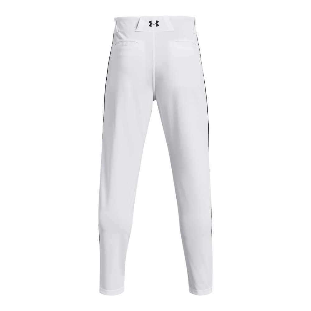 Under Armour Men's Utility Baseball Straight Leg Pant Pipe 22, (102) White/Midnight Navy/Midnight Navy, Small