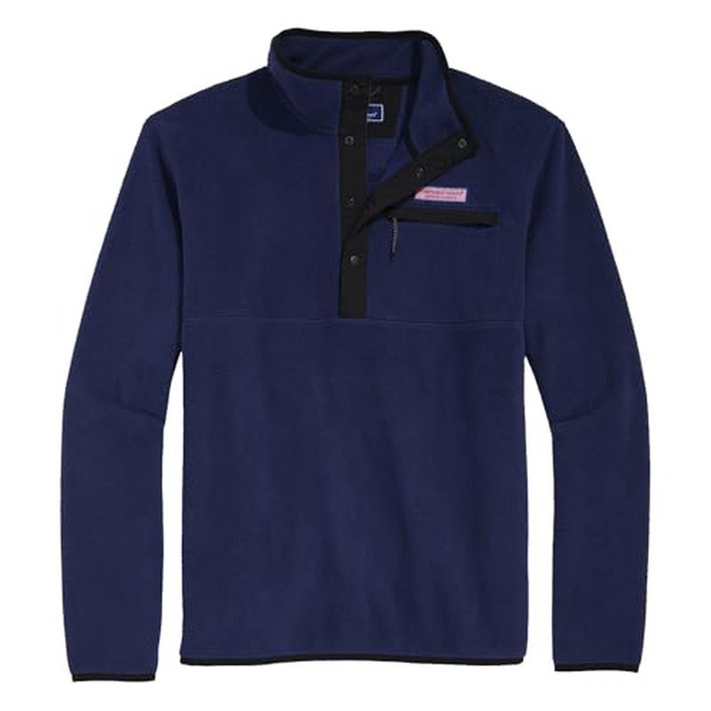 vineyard vines mens Harbor Fleece Quarter-snap