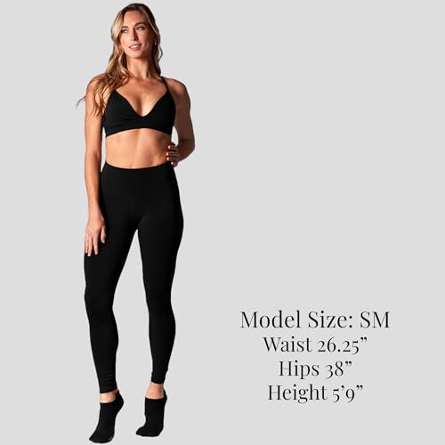 Tavi Women’s High Waisted Tight | 27.5-Inch Inseam | Comfortable Leggings with Pockets | Everyday Wear, Large, Ebony