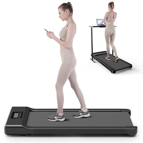 Lacuffy 2024 Upgraded Walking Pad Treadmill, Smart Walking Pad, Quiet Under Desk Treadmill for Home Use, Remote Control & App-Enabled, No Assembly Required, Fitness Data Recording