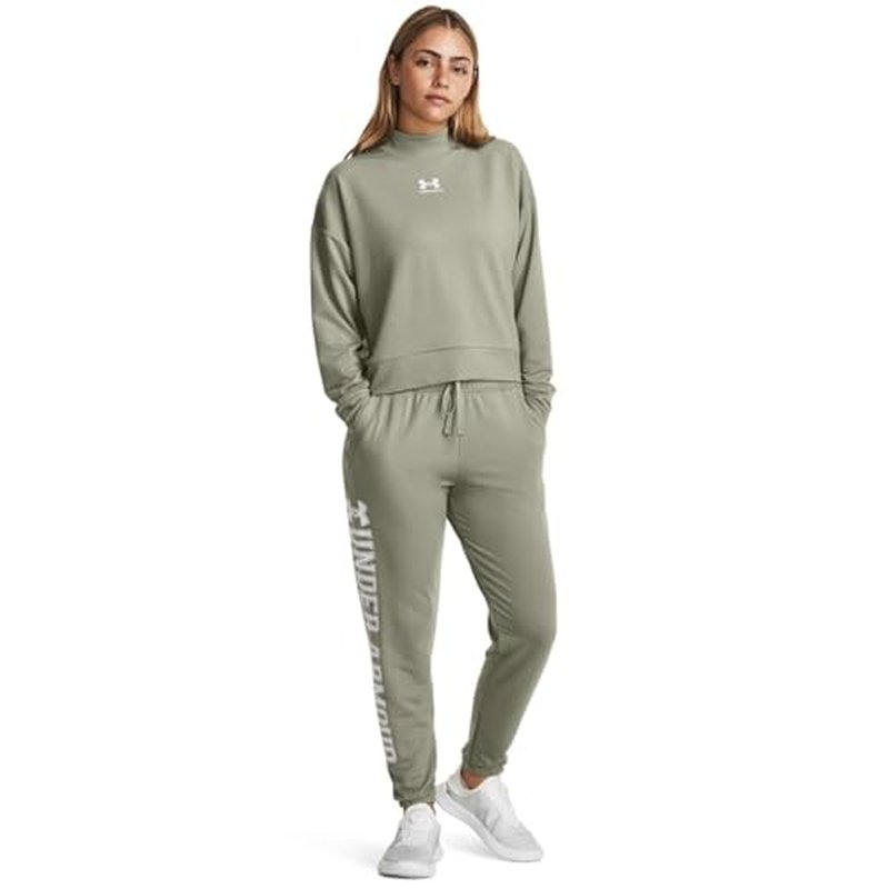 Under Armour womens Rival Terry Mock Neck Crew