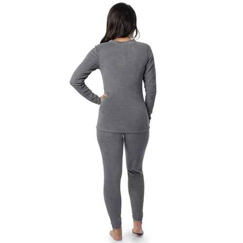 Fruit of the Loom womens Stretch Fleece Lined Thermal Long Johns Underwear Set