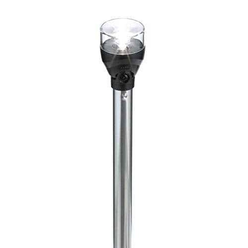 Attwood 5551-PA20-7 All-Round LED Fold Down Navigation Light Black Base, 20-Inch