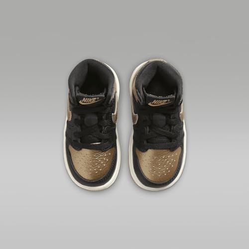 Jordan Toddler's 1 Retro High OG Black/Metallic Gold-Sail (FD1413 071)