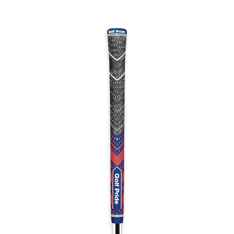 Golf Pride MCC Plus4 Golf Club Grip - All-Weather Hybrid Grip with Larger Lower Hand - Brushed Cotton Cord & Pebbled Texture - Navy/Orange