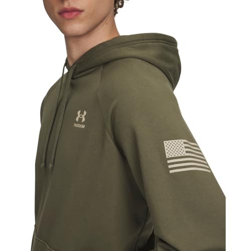 Under Armour Men's Freedom Flag Hoodie, (390) Marine OD Green / / Desert Sand, X-Large