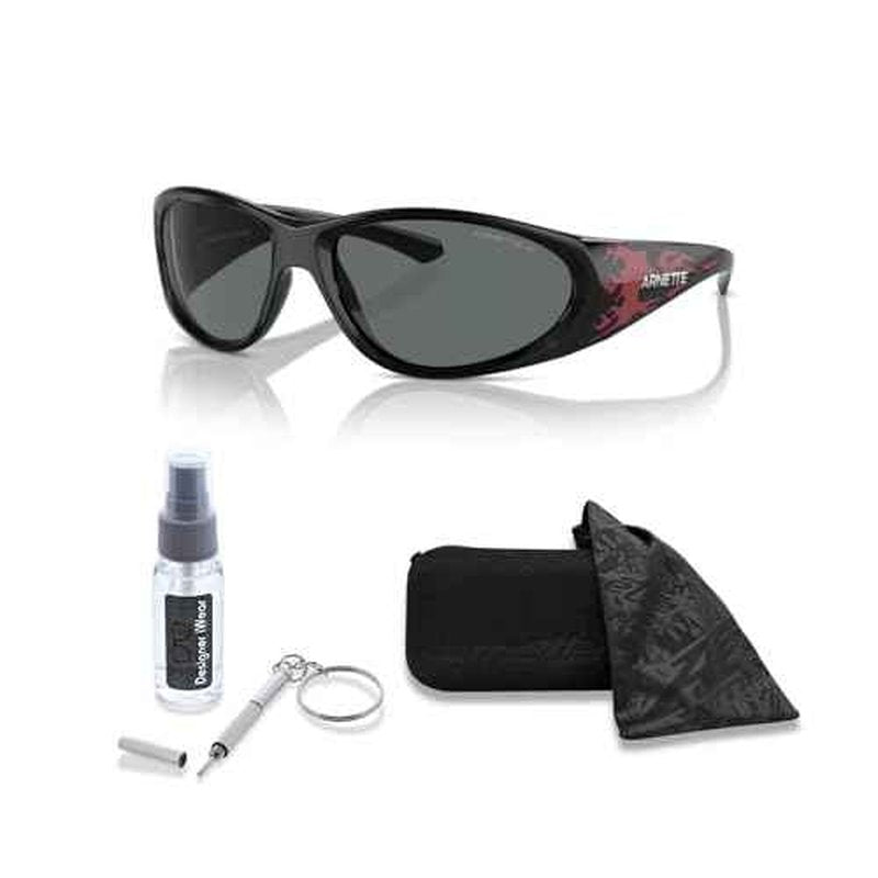 ARNETTE Ilum 2.0 AN4342 Rectangle Sunglasses for Men +BUNDLE with ACCESSORY EYEWEAR KIT