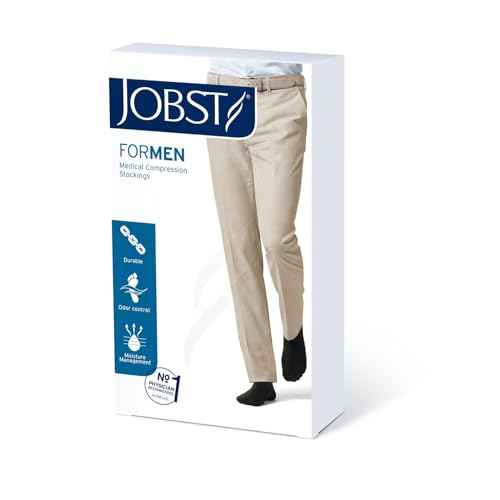 JOBST forMen Knee High Open Toe 30-40 mmHg Ribbed Dress Compression Socks