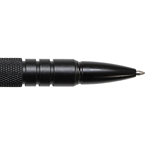 Smith & Wesson SWPENMPBK 6.1in Aircraft Aluminum Refillable Tactical Pull Cap Pen for Outdoor, Survival, Camping and EDC , Black