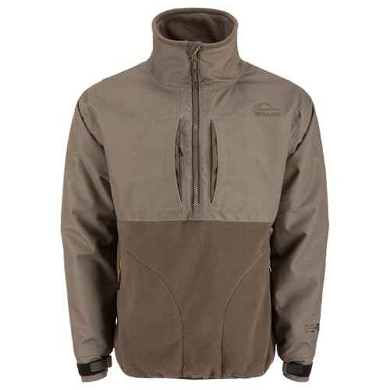 Drake Waterfowl Men's MST CommandXT Eqwader Half-Zip Waterproof Windproof Breathable Resistant Hunting Jacket w/DWR Finish
