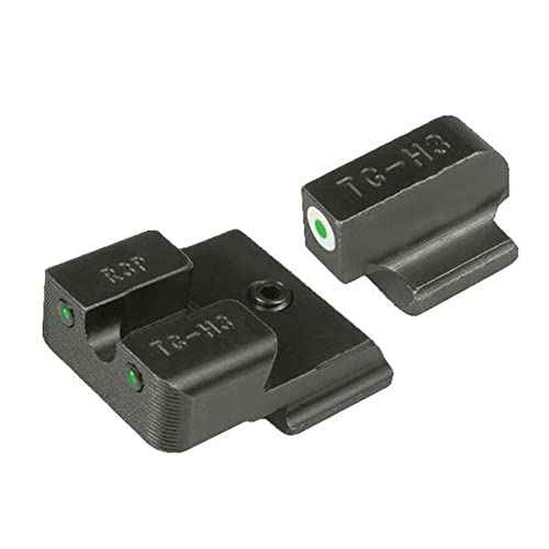 Truglo Tritium Pro Handgun Night Sights, Compatible with Ruger Handguns Compact Durable Glow-in-The-Dark Front & Rear Gun Sights with White Focus Lock Front Ring
