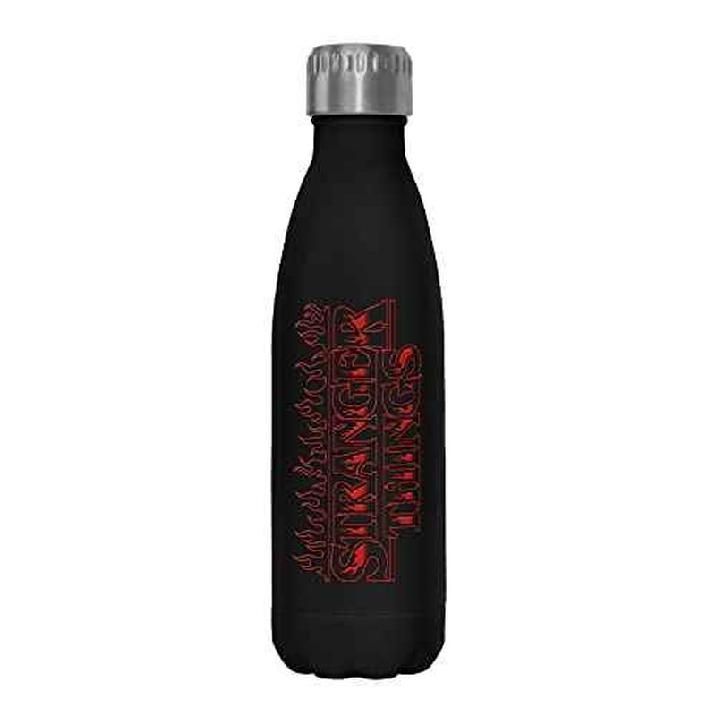 Netflix Stranger Things Stranger Flame Logo 17 oz Stainless Steel Bottle, Multicolor