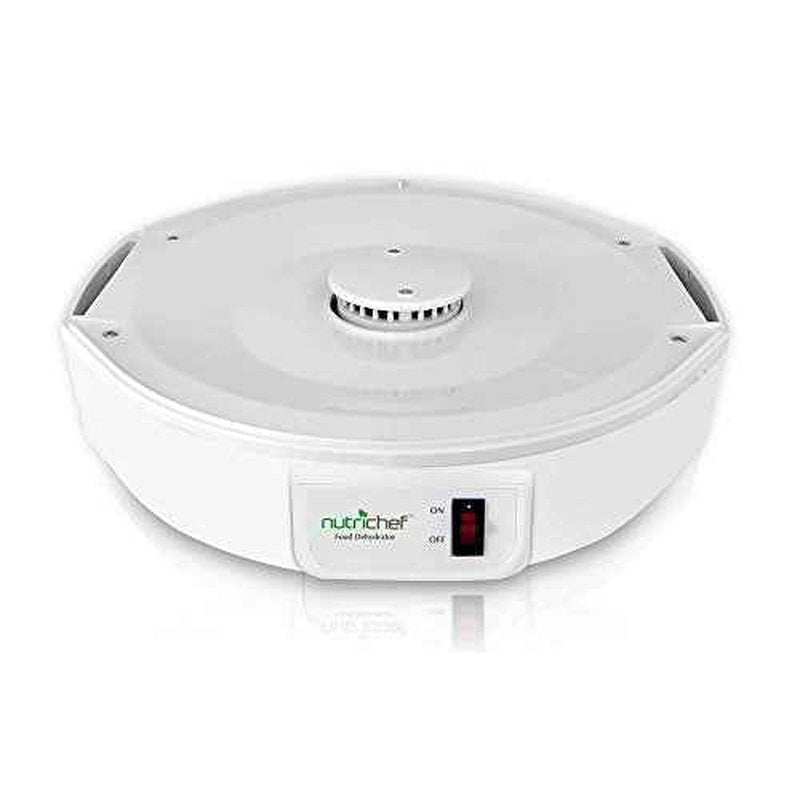 NutriChef Electric Countertop Food Dehydrator - Multi-Tier High-Heat Circulation Professional Food Preserver, Fruit, Vegetable Dryer, Meat or Beef Jerky Maker w/ 5 Stackable Trays - AZPKFD12