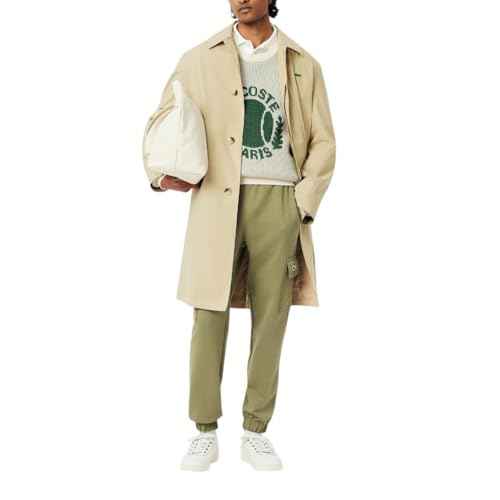 Lacoste Mens Regular Fit Non-Brushed Fleece Cargo Sweatpants