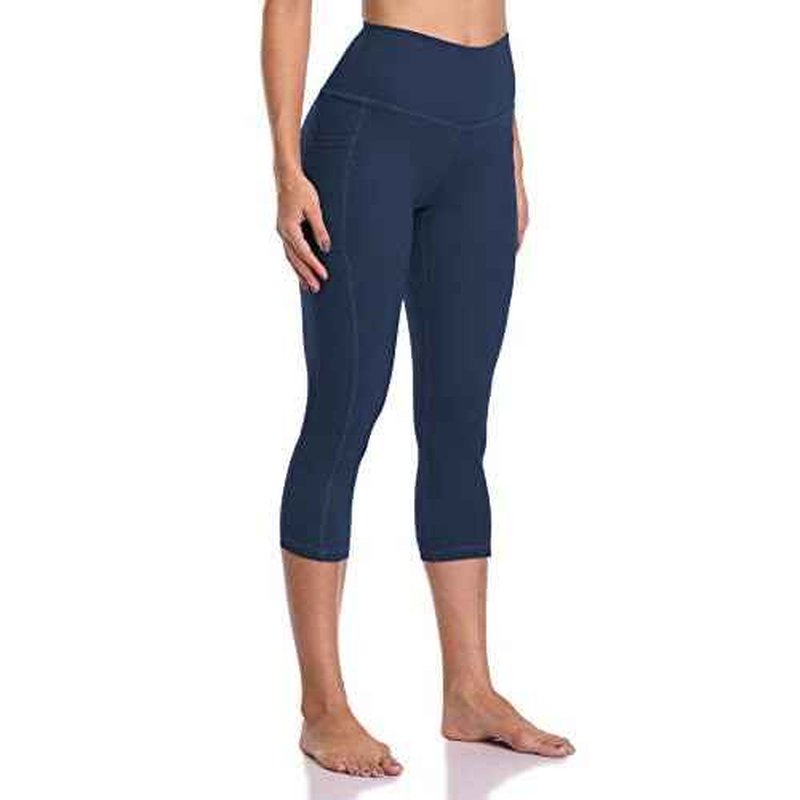 Colorfulkoala Women's High Waisted Yoga Capris 21" Inseam Leggings with Pockets