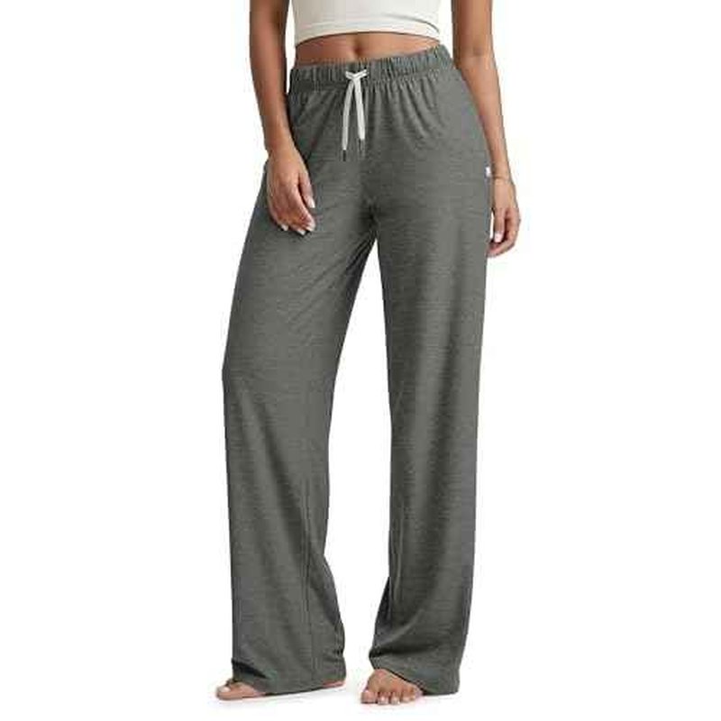 ODODOS Women's Straight Leg Pants Ultra Soft Stratum Tech Relaxed Casual Pajama Lounge Pants with Pockets-29/31" Inseam